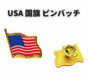 ピンバッジ USA アメリカ 合衆国 星条旗 国旗 キャッチ 付き ピンズ