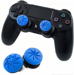 (ブルー) エイム向上！ FPSフリーク PS4 PS5 コントローラー用 親指グリップキャップ FPSアシストキャップ RG 可動域アップ プレイステー