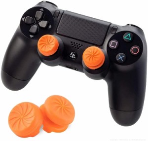 (オレンジ) エイム向上！ FPSフリーク PS4 PS5 コントローラー用 親指グリップキャップ FPSアシストキャップ RG 可動域アップ プレイステ
