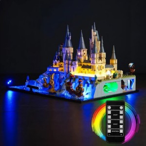 LEGO MOC ブロック ハリー・ポッター 76419 互換 ホグワーツ城全貌 LED ライト 照明 キット カスタム パーツ リモコン付き ※レゴ本体は