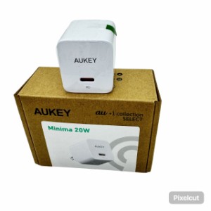 AUKEY コンパクトUSB-C単ポート20W充電器　PA-Y20S　超小型急速充電器 折りたたみ式【PSE技術基準適合 / PD3.0】 iPhone /iPad/Android各