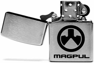 ジッポー ZIPPO ライター #200 クロームサテーナ マグプル Magpul ロゴ デザイン レーザー プリント ミリタリー サバゲー ジッポ zippo [