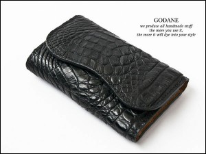 GODANE ゴダン正規販売代理店 カイマンクロコダイル キーケース 札入付き spcw925807cp-bk ブラック