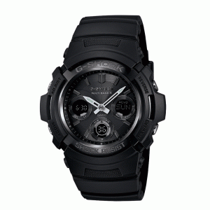 送料込  CASIO  カシオ  G-SHOCK Gショック 電波ソーラー アナデジ AWG-M100B-1A オールブラック  並行輸入品 