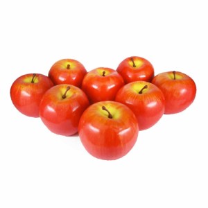 GuCra　グクラ　りんご　本物そっくりな模型　8個セット　食品サンプル　果物模型 (赤II軽量タイプ)