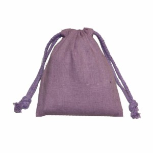 （KIPPOH：吉包）　綿袋　コットン　巾着袋　小物入れ　自然な風合い　10枚入り　ラッピング用品　ギフト用品　ライラック　製品寸法（絞