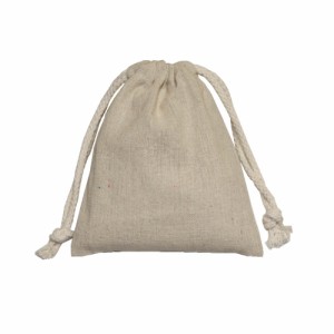 （KIPPOH：吉包）　綿袋　コットン　巾着袋　小物入れ　自然な風合い　10枚入り　ラッピング用品　ギフト用品　原色　製品寸法（絞ってい