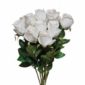 GuCra　グクラ　バラ　薔薇　造花　10本セット　花束　ギフト・プレゼント　FLC-1 (ホワイト)