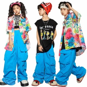 キッズダンス衣装 セットアップ パーカー 紫 オレンジ チームお揃い 男の子 女の子 hiphop ダンスシャツ イベント カジュアル K-POP ゆる