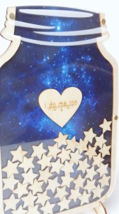 【在庫限り】 星空・夜空 瓶型　ブライダル小物 ブライダルホリック ウェルカムスペース ゲストブック 海外ウェディング 装飾 芳名帳