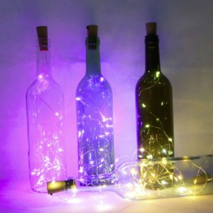 【在庫限り】装飾 コルク型 2m イルミネーションライト LED ワインボトル 瓶 装飾 バー クリスマス 店舗 インテリア 電池式 スイッチ付 