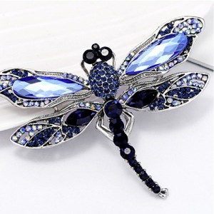 【在庫限り】 ブローチ トンボ ブルー ドラゴンフライ Dragon Fly アクセサリー ジュエリー ジュエル jewel ジルコニア レゲエ クラブCLU