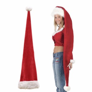 クリスマス 帽子 サンタさん ロング帽 155cm 被り物 コスプレ Xmas Christmas 仮装 パーティーグッズ イベント用品 変装 誕生日 室内 置