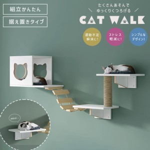 【予約商品納期約1ヶ月】 キャットタワー 壁掛け ホワイトボックス はしご 猫 タワー 猫の家具 キャットウォーク 壁付け クライミングウ