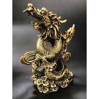 開運 龍 龍神 龍置き物 【真鍮製】 工芸品 アンティーク/コレクション