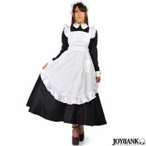 クラシカル ロング メイド服 長袖 正統派 スタンダード メイド コスプレ 衣装  S/M/L 02000155