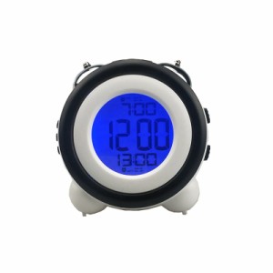 目覚まし時計 大音量 光 ベル ダブルアラーム スヌーズ 機能 LED バックライト デジタル 電池式  卓上 置き時計
