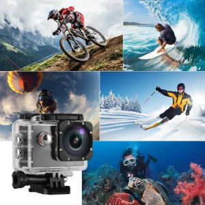 アクションカメラ スポーツカメラ 30メートル防水 170度広角レンズ フルHD 1080P高画質 1050mAh電池