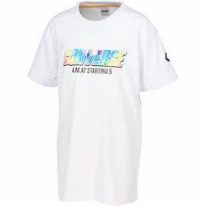 コンバース Tシャツ 半袖 ジュニア ミニバス バスケットボール 吸汗 速乾 ロゴ プリント 丸首 クルーネック CB432354-1100