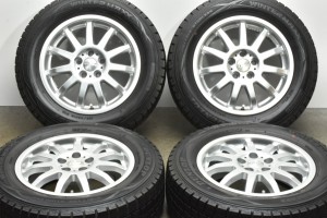 中古 スタッドレス タイヤ ホイール 4本セット 15インチ 6J +38 PCD 112195/65R15 91Q TAS 製ホイール【 ダンロップ 製 スタッドレスタイ