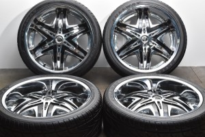 中古タイヤホイール 4本セット 24インチ 10JJ +40 PCD 150 295/35R24 110V XL ディアブロ 製ホイール【 FULLWAY 製 タイヤ付き】