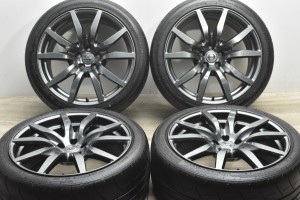 中古タイヤホイール 4本セット 20インチ 9.5J +45 10.5J +25 PCD 114.3 255/40R20 97Y 285/35R20 100Y ニッサン 純正 ホイール【 ダンロ