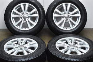 中古 スタッドレス タイヤ ホイール 4本セット 15インチ 6J +43 PCD 112195/65R15 91Q AGA 製ホイール【 ダンロップ 製 スタッドレスタイ