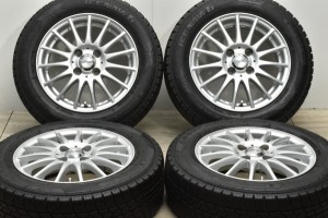 中古 スタッドレス タイヤ ホイール 4本セット 14インチ 5.5J +43 PCD 100175/65R14 88Q CYBER 製ホイール【 グッドイヤー 製 スタッドレ