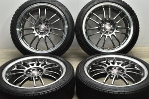 中古 スタッドレス タイヤ ホイール 4本セット 18インチ 7.5J +50 PCD 100215/45R18 89Q RAYS RAYS VOLK RACING RE30 08 FORMULA LIMITED