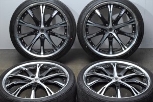 中古タイヤホイール 4本セット 20インチ 8JJ +53 8.5JJ +49 PCD 114.3 225/35R20 90W 245/35R20 95W WORK 製ホイール【 ニットー/グッド