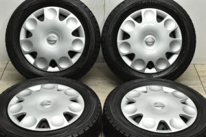 中古 スタッドレス タイヤ ホイール 4本セット 13インチ 4J +45 PCD 100155/65R13 73Q ニッサン 純正 ホイール【 ダンロップ 製 スタッド