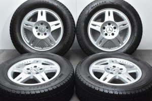 中古 スタッドレス タイヤ ホイール 4本セット 18インチ 7.5J +43 PCD 130265/60R18 110Q メルセデス・ベンツ 純正 ホイール【 ブリヂス