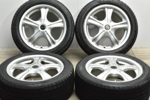 中古 スタッドレス タイヤ ホイール 4本セット 16インチ 7JJ +42 PCD 100/114.3mm マルチ205/50R16 87Q ブリヂストン 製ホイール【 ナン