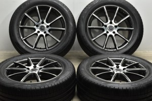 中古タイヤホイール 4本セット 18インチ 7.5J +40 PCD 114.3 235/55R18 104Y レイズ 製ホイール【 ファルケン 製 タイヤ付き】