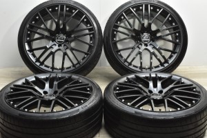 中古タイヤホイール 4本セット 21インチ 9J +40 PCD 114.3 245/35R21 96V カールソン 製ホイール【 コンチネンタル 製 タイヤ付き】