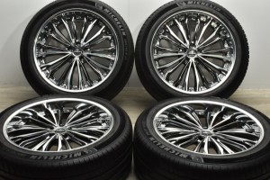 中古タイヤホイール 4本セット 21インチ 9.5J +33 PCD 114.3 265/45R21 104W Weds 製ホイール【 ミシュラン 製 タイヤ付き】