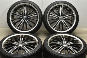 中古タイヤホイール 4本セット 20インチ 8.5J 9.5J +34 PCD 114.3 255/35R20 97W アミスタット 製ホイール【 トーヨー ファルケン 製 タ