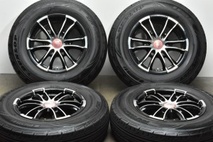 中古タイヤホイール 4本セット 15インチ 6J +32 PCD 139.7 195/80R15 107/105L LT レアマイスター 製ホイール【 ダンロップ 製 タイヤ付