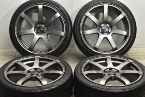 中古タイヤホイール 4本セット 18インチ 7.5J +48 PCD 100 215/40R18 89W ENKEI 製ホイール【 ヨコハマ 製 タイヤ付き】