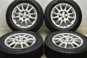 中古 スタッドレス タイヤ ホイール 4本セット 15インチ 6J +43 PCD 114.3195/65R15 91Q KOSEI 製ホイール【 ダンロップ 製 スタッドレス