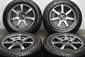 中古 スタッドレス タイヤ ホイール 4本セット 17インチ 8J +48 PCD 114.3225/65R17 102Q ENKEI エンケイ PF07 【 ブリヂストン 製 スタ