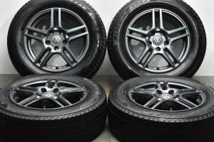 中古 スタッドレス タイヤ ホイール 4本セット 15インチ 6J +43 PCD 112195/65R15　91Q 阿部商会 製ホイール【 ブリヂストン 製 スタッド