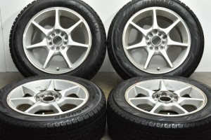 中古 スタッドレス タイヤ ホイール 4本セット 16インチ 7J +52 PCD 100/114.3mm マルチ205/55R16 91Q 社外 製ホイール【 ヨコハマ 製 ス