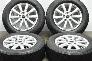 中古 スタッドレス タイヤ ホイール 4本セット 15インチ 6J +45 PCD 114.3195/65R15 91Q ブリヂストン 製ホイール【 ブリヂストン 製 ス