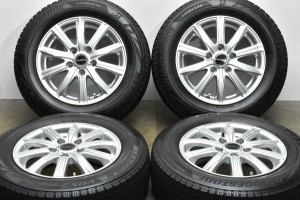 中古 スタッドレス タイヤ ホイール 4本セット 15インチ 6J +53 PCD 114.3195/65R15 91Q ブリヂストン 製ホイール【 ブリヂストン 製 ス