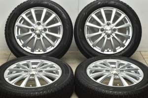 中古 スタッドレス タイヤ ホイール 4本セット 14インチ 4.5J +45 PCD 100155/65R14 75Q 社外 製ホイール【 ヨコハマ 製 スタッドレスタ