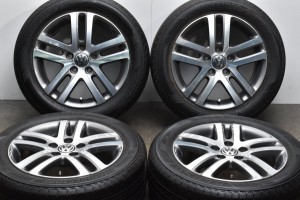 中古タイヤホイール 4本セット 16インチ 6.5J +50 PCD 112 205/55R16 91V フォルクスワーゲン 純正 ホイール【 ブリヂストン 製 タイヤ付