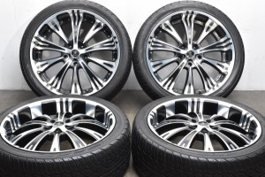 中古タイヤホイール 4本セット 24インチ 9.5J +50 PCD 150 305/35R24 112V ブラックダイヤモンド 製ホイール【 ヨコハマ 製 タイヤ付き】