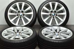 中古タイヤホイール 4本セット 18インチ 8J +30 PCD 120 225/40R18 92Y BMW F10 F11 5シリーズ 純正 Vスポーク スタイリング 328 【 ブリ