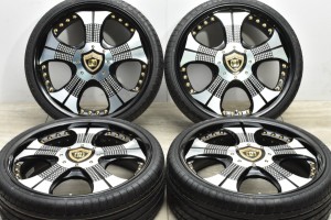 中古タイヤホイール 4本セット 20インチ 7.5J +40 PCD 114.3 225/30ZR20 85W ギャルソン 製ホイール【 コルサ 製 タイヤ付き】